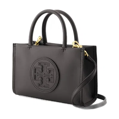 Tory Burch Handbag With Embossed Logo On The Front In Black