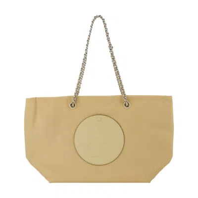 Tory Burch Ella Chain Zip Shopper Bag In Nude