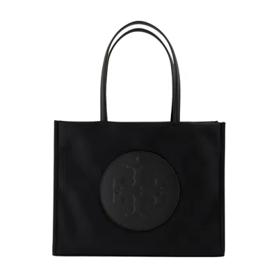 Tory Burch Ella Small Shopper Bag In Black
