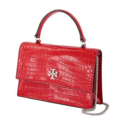 Tory Burch Kira Mini Top Handle Wallet On Chain In Red