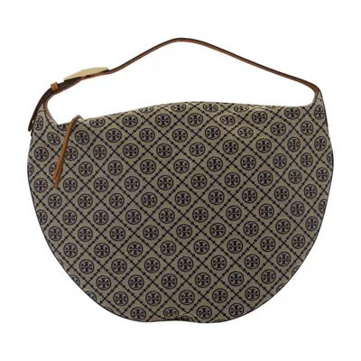 Tory Burch Embroidered Canvas Shopping Bag In Blue