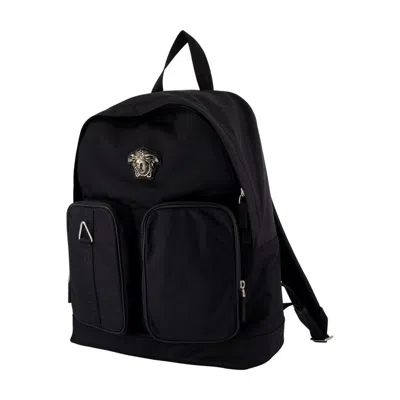 Versace La Medusa Backpack In Black