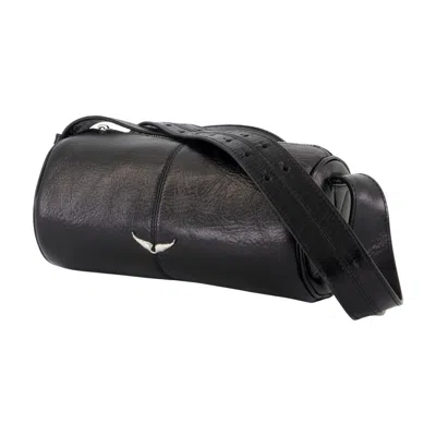 Zadig & Voltaire Le Doudou Vintage Patent Crossbody Bag In Black