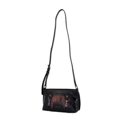 Zadig & Voltaire Sunny Mood Punk Embellished Leather Shoulder Bag In Black