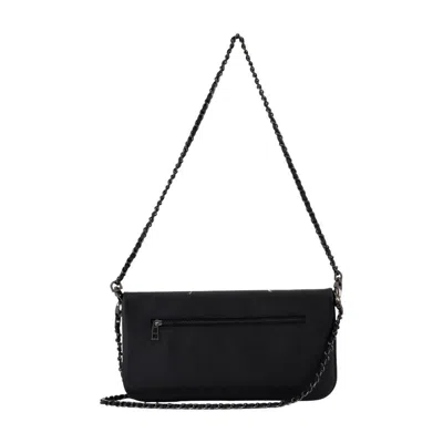 Zadig & Voltaire Chain Strap Flap Shoulder Bag In Black