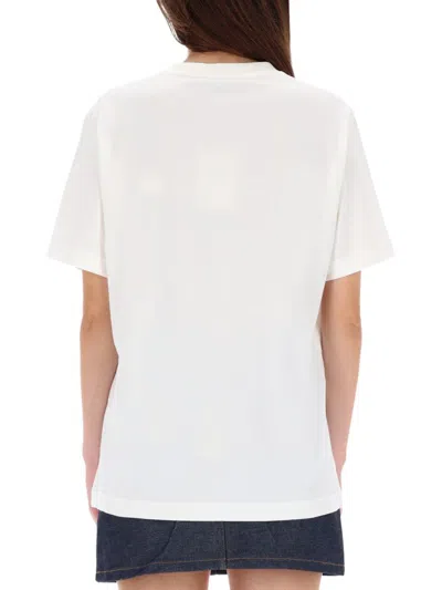 Autry X Maison Kitsune Logo T-shirt In White