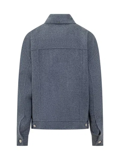 Sportmax Wool Jacket With Buttons In Blue