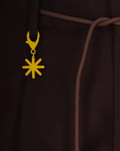 Manuel Ritz Slim Fit Trousers With Elastic Waistband And Drawstring In Brown