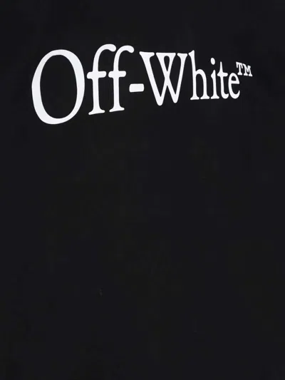 Off-white Oversized Black T-shirt With Contrasting Logo Print In Cotton