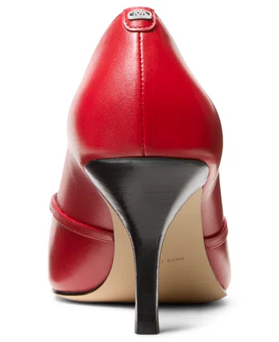 Michael Kors Selina Decollete In Red Leather In Red