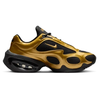 Nike Air Max Muse Mesh-trimmed Metallic Sneakers In Gold