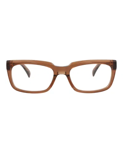 Pre-owned Dunhill Men's  Squareframe Recycled Acetate Optical Frames In Brown Brown Transparent (du0056o/300140