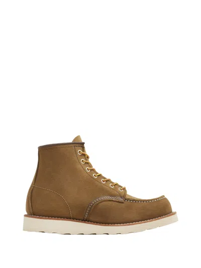 Red Wing Stivaletto Classic Moc Olive Mohave In Brown