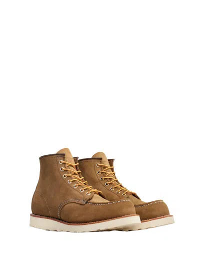 Red Wing Stivaletto Classic Moc Olive Mohave In Brown