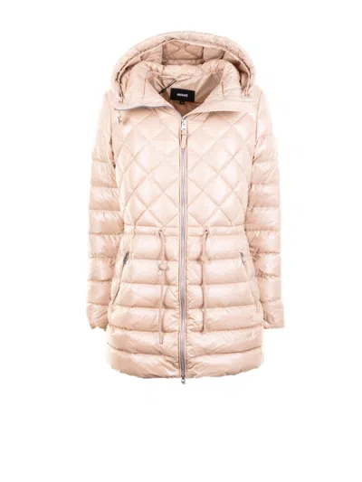 Mackage Light Camel Nylon Down Jacket In Pink