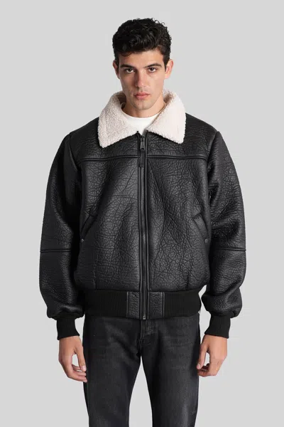 Alpha Industries B-15 Bomber Jacket In Black Polyester In Black