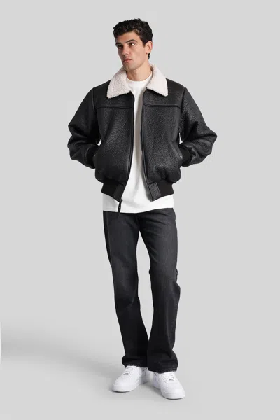 Alpha Industries B-15 Bomber Jacket In Black Polyester In Black