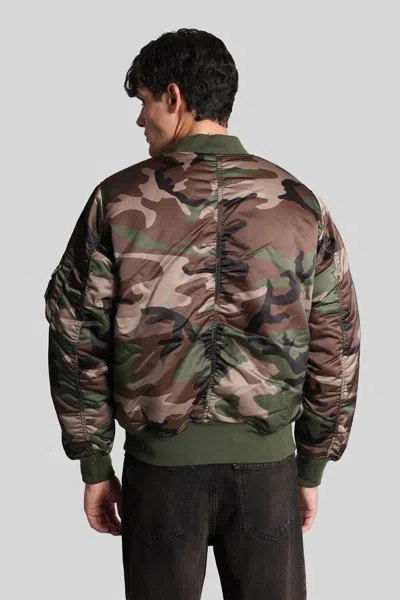 Alpha Industries Ma-1 Primaloft Flight Camo Bomber Jacket In Multi