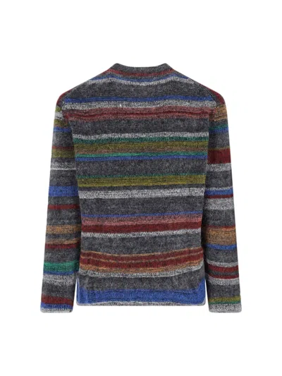 Paul Smith Multicolour Cotton Blend Striped Sweater In Multi