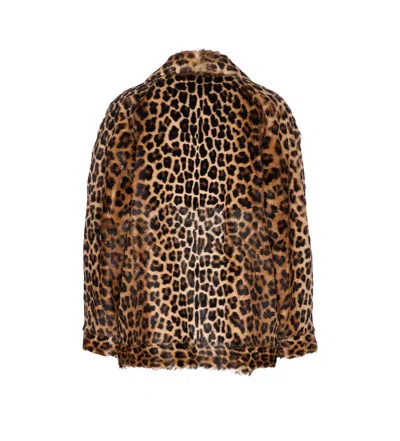 Saint Laurent Leopard Jacket In Animal Print