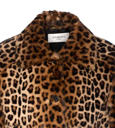 Saint Laurent Leopard Jacket In Animal Print