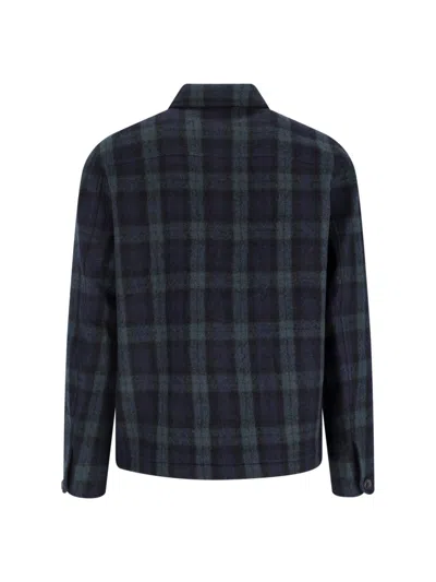 Paul Smith Modern Structured Green Jacket With Minimalist Detailing In Black
