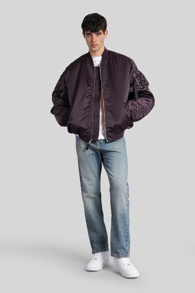 Alpha Industries Ma-1 Bomber Jacket In Bordeaux Nylon In Burgundy