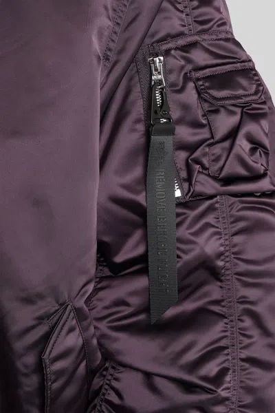 Alpha Industries Ma-1 Bomber Jacket In Bordeaux Nylon In Burgundy