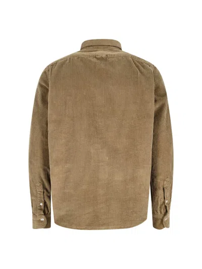 Finamore 1925 Classic Brown Button-down Shirt With Traditional Collar In Brown