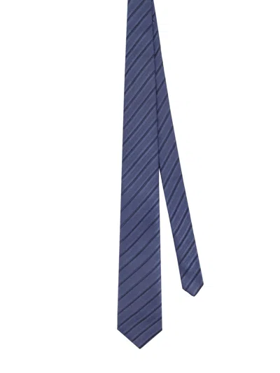 Brunello Cucinelli Men Silk Tie In Blue