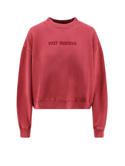 Axel Arigato Distorted Logo Washed Sweatshirt In Red