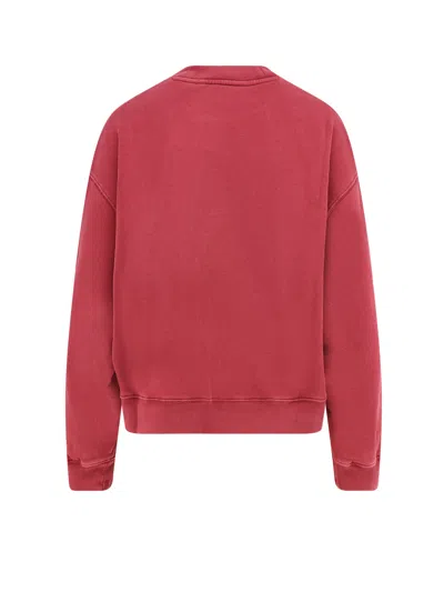 Axel Arigato Distorted Logo Washed Sweatshirt In Red