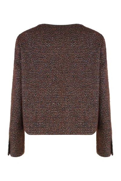 Aspesi Versatile Short Cut Jacket Pockets In Brown