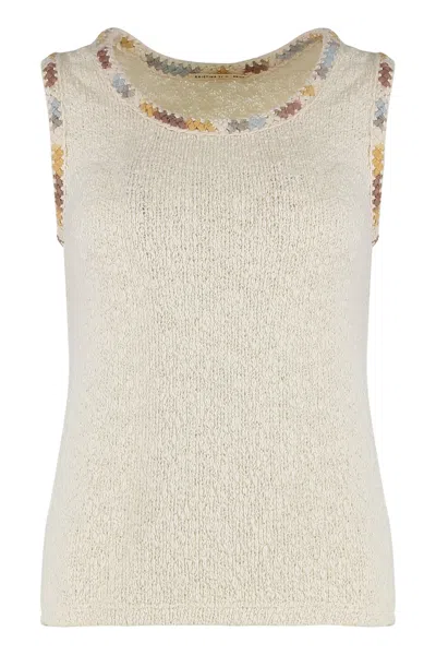 Kristina Ti Cotton Knitted Top In White