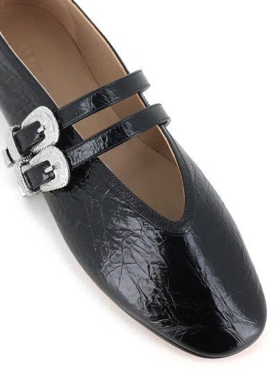 Le Monde Beryl Claudia Buckle-strap Ballet Flats In Black
