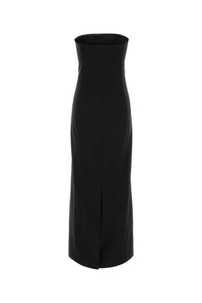 Loulou Studio Black Stretch Wool Shilo Dress In Black
