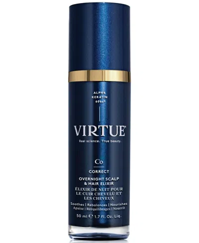 Virtue Overnight Scalp & Hair Elixir In Blue