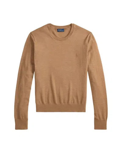 Polo Ralph Lauren Medium-weight Italian Wool Crewneck Sweatshirt In Multi