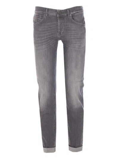 Dondup Slim-fit Gray Denim Jeans In Gray