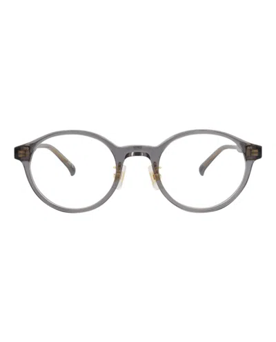 Pre-owned Dunhill Men's  Roundframe Recycled Acetate Optical Frames In Grey Grey Transparent (du0053oa/30014067