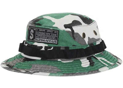 Pre-owned Supreme Military Boonie (fw25) In Green Camo