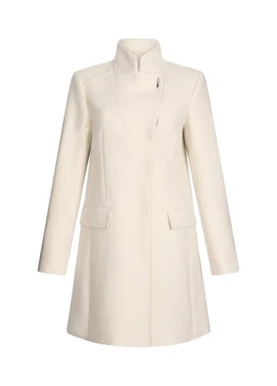 Liu •jo Tailored Beige Coat With Asymmetrical Button Closure In Neutral