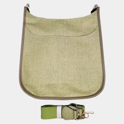 Fashnzfab Woven Solid Crossbody Bag In Green