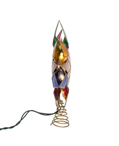 Kurt Adler 10-light Capiz Star Treetop In Multi