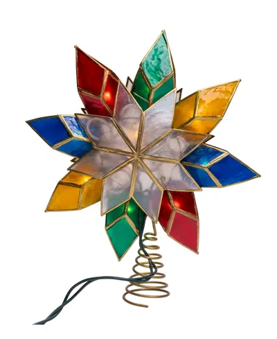 Kurt Adler 10-light Capiz Star Treetop In Multi