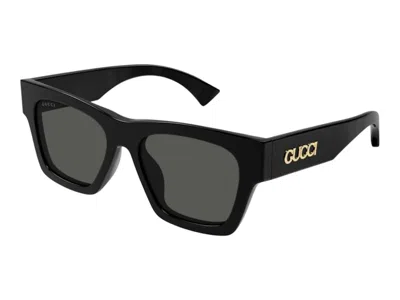 Pre-owned Gucci Rectangular Sunglasses In Black Grey (gg1835sa/001)