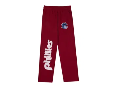 Pre-owned Eric Emanuel Men's  Ee Philadelphia Phillies Sweatpant In Maroon/blue In Multi