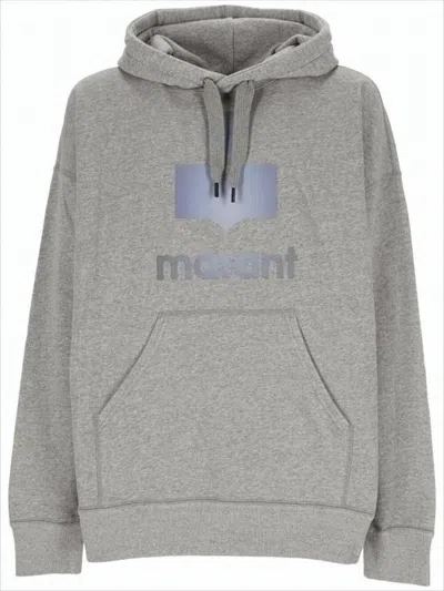 Isabel Marant Relaxed-fit Hoodie With Iconic Graphic Logo In Gray