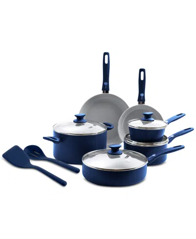 Greenpan Dover Ceramic Nonstick 12-piece Cookware Set In Blue
