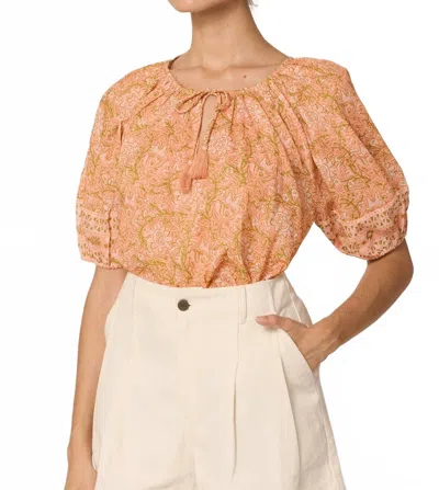 Cleobella Johana Blouse In Cecil Blush Print In Brown
